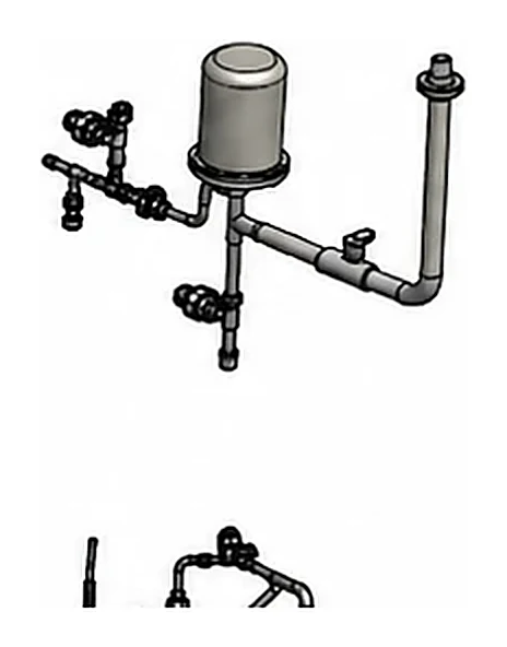 Phase separator for aseptic liquid nitrogen dosing