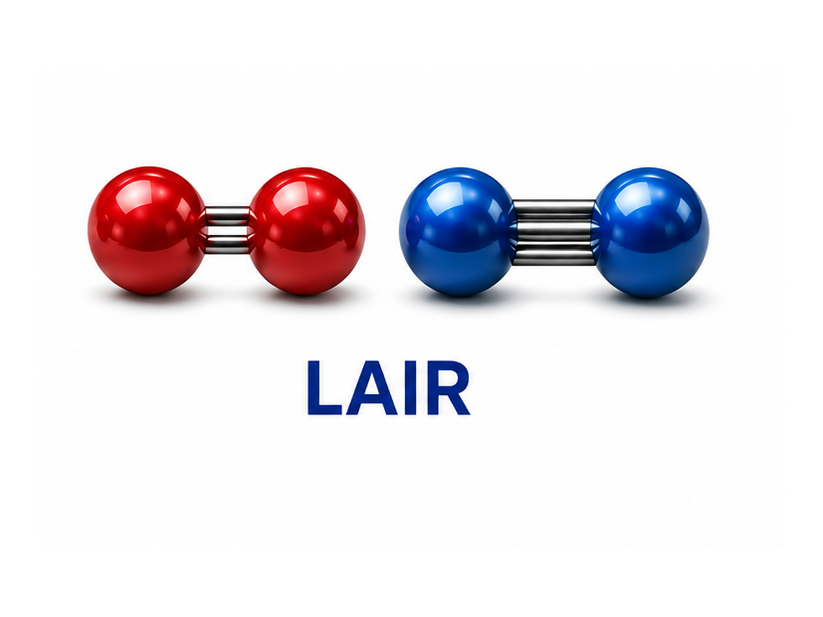 Liquid air — O₂ and N₂ molecules