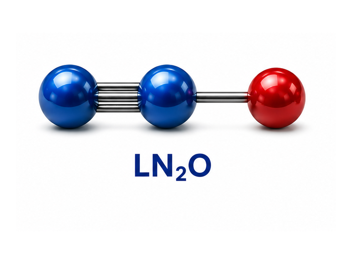 Liquid nitrous oxide (N₂O) molecule