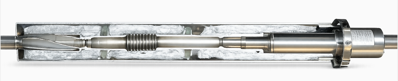 Cutaway of a JoyCan cryogenic doser showing internal components
