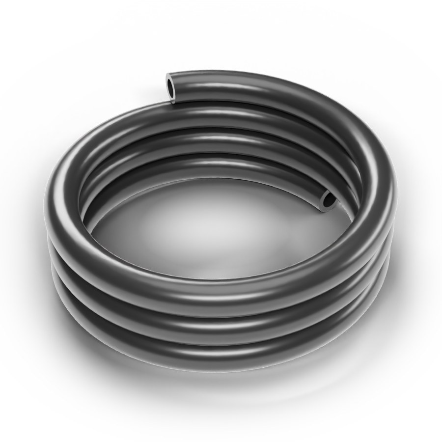 1/4 inch Tubing, Black (By The Foot)