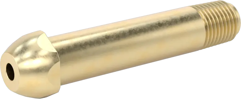 Nipple 1/4" NPT X 3 1/2" Brass Inert CGA 580 