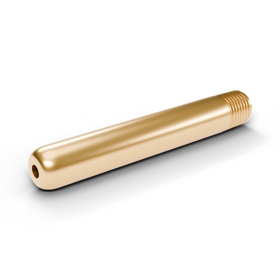 Nipple 1/4" NPT X 3 1/2" Brass Inert CGA 580 