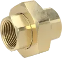 High-Pressure Brass Pipe Fitting Union Straight Connector, 1 NPTF Female