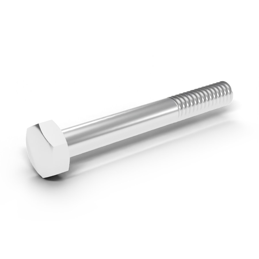 Hex Head Bolt, 1/4"-20 x 2", 316 SS, Partial Thread