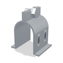 Strut Pipe Clamp, 304 SS, One-Piece, for 1/2" Pipe (0.84" OD), 1-5/8" Strut