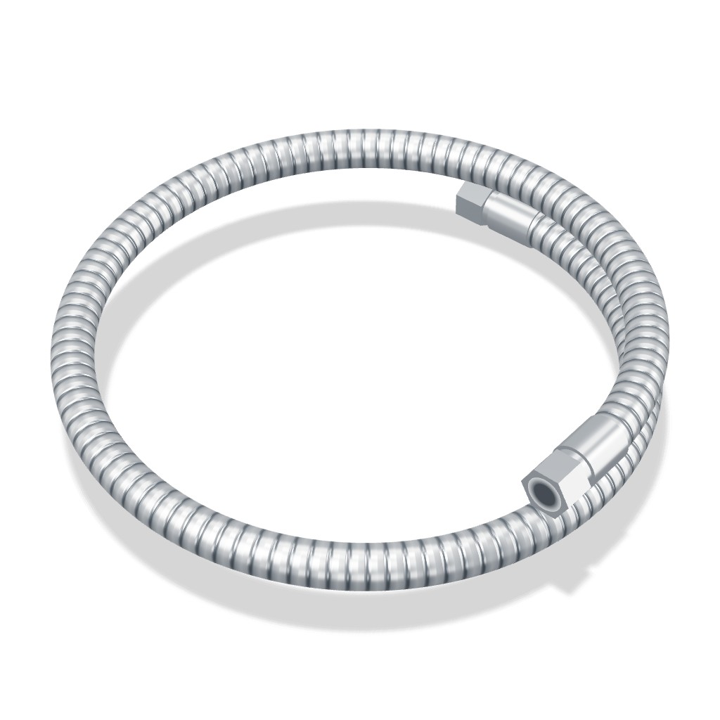 NVJ Armored Cryogenic Transfer Hose, 1/2" ID, CGA-295 F x CGA-295 F, 6', 1000 psig