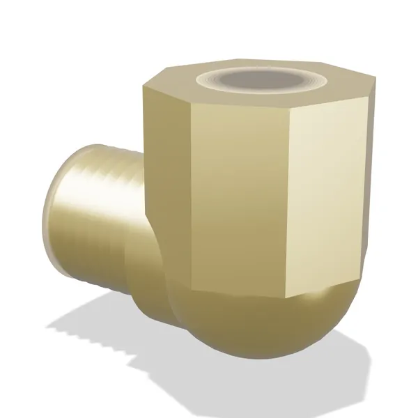90° Street Elbow, Brass, 1/4" MNPT x 1/4" FNPT