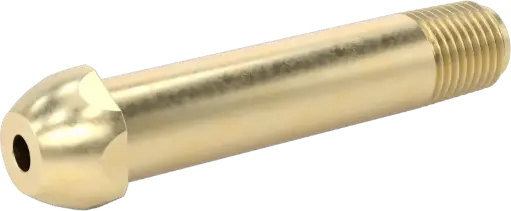 [371NPT29371] Nipple 1/4" NPT X 3 1/2" Brass Inert CGA 580 