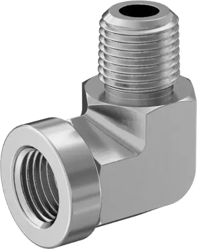 [25141620-136] 1/4 NPT Male x Female SS 90