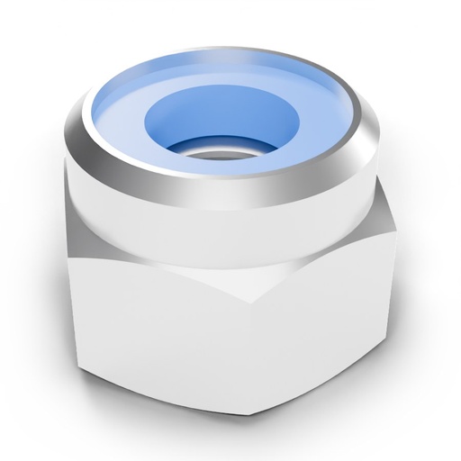 [136.1213] Nylon-Insert Lock Nut, M6 x 1.0, 316 SS, DIN 982