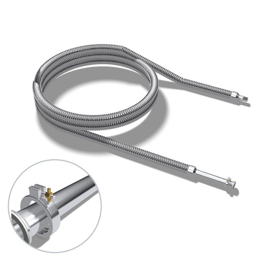 [JSFB1250-360-MN100] 1" ID Flex Hose, 1250F, MPT, 30'
