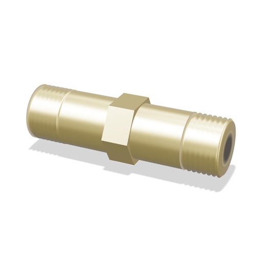 [NNM50R-300-NM50] Hex Long Nipple, Brass, 1/2" MNPT x 1/2" MNPT, 3" Long (DK-LOK)